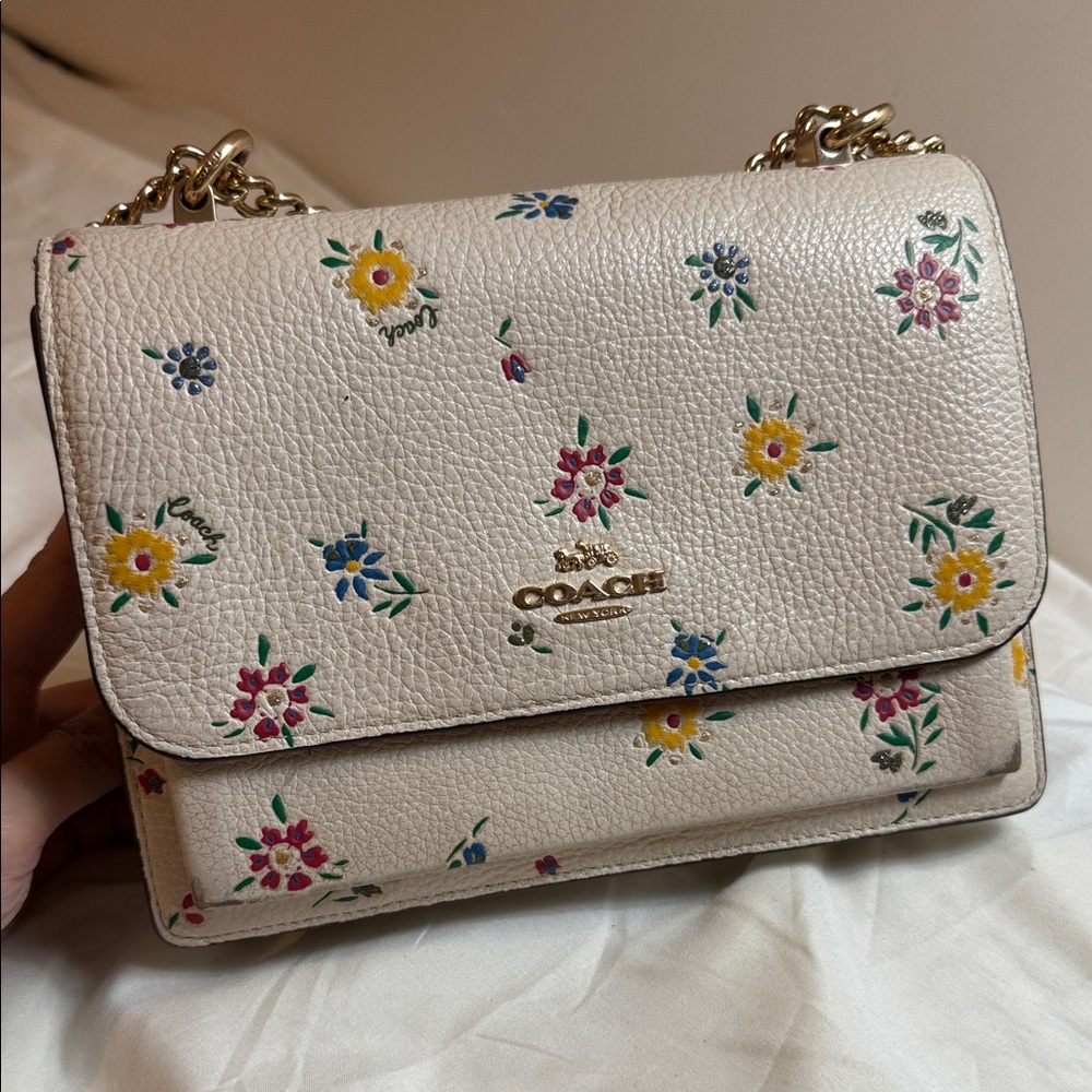 Coach Cream Floral Crossbody Bag